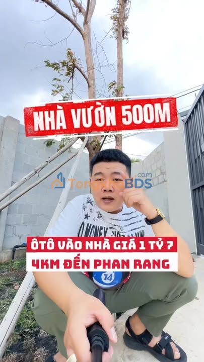 Bán Nhà Vườn 500m² Ninh Thuận - Sổ Hồng Sẵn Sàng, Giá 1.7 Tỷ