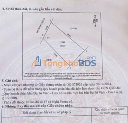 Đất Mặt Tiền 72m Nghi Phong 305m² - Sẵn Sàng Đầu Tư