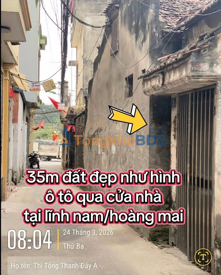 Bán Đất Lĩnh Nam 35m² - Ô tô Đỗ Cửa, Sổ Đỏ Sẵn Sàng