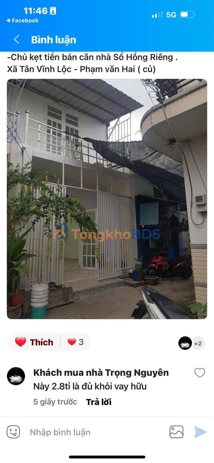 Nhà Phạm Văn Hai, Bình Tân 90m² 3 tỷ - Chính chủ bán