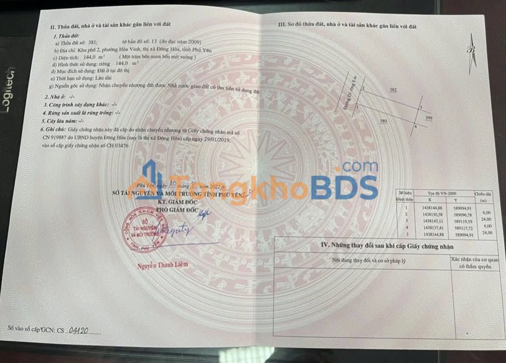 Đất nền Đông Hòa 144m² 7xx triệu - Đất thổ cư 100%