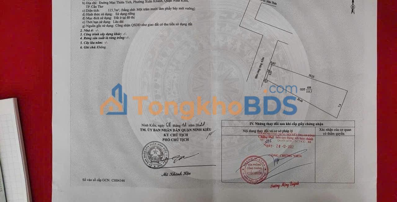 Nhà Trệt Gác Hẻm Trần Văn Hoài Ninh Kiều - 115.7m² Nở Hậu - 4.5 Tỷ