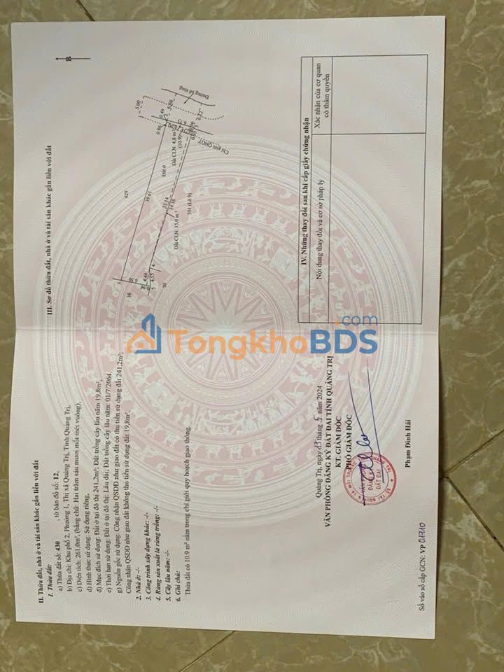 Bán Đất Nền 280m² Khu Dân Cư Phan Bội Châu, Đông Hà - Sổ Hồng ODT