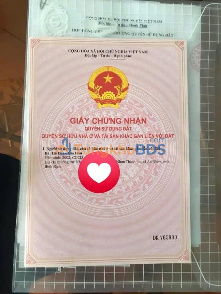 Bán Đất An Nhơn 60m² Giá 1 Tỷ - Trung Tâm Bình Định Cũ