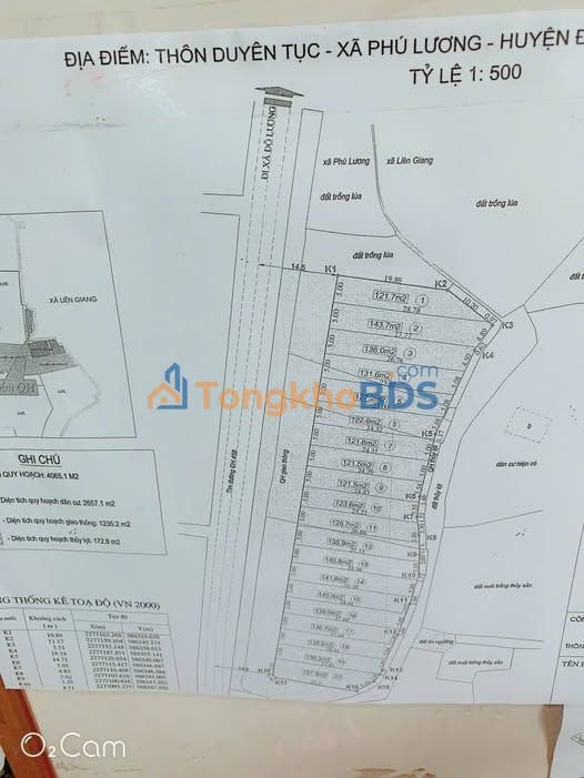 Đất nền Phú Lương, Thái Bình 122.9m² - Sổ đỏ sẵn, giá 1.8 tỷ