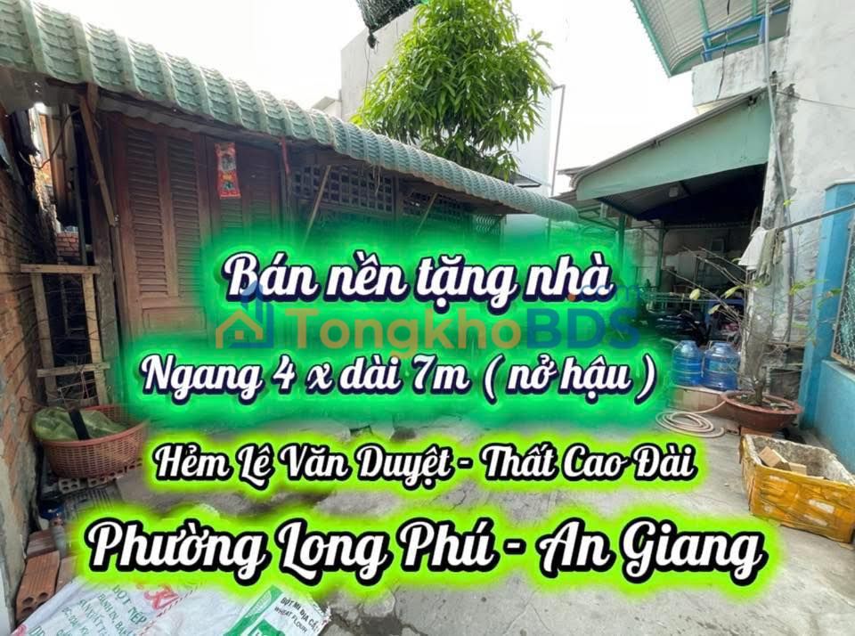 Bán Nền Tặng Nhà Cũ Hẻm Lê Văn Duyệt, Tân Châu 2xx Triệu