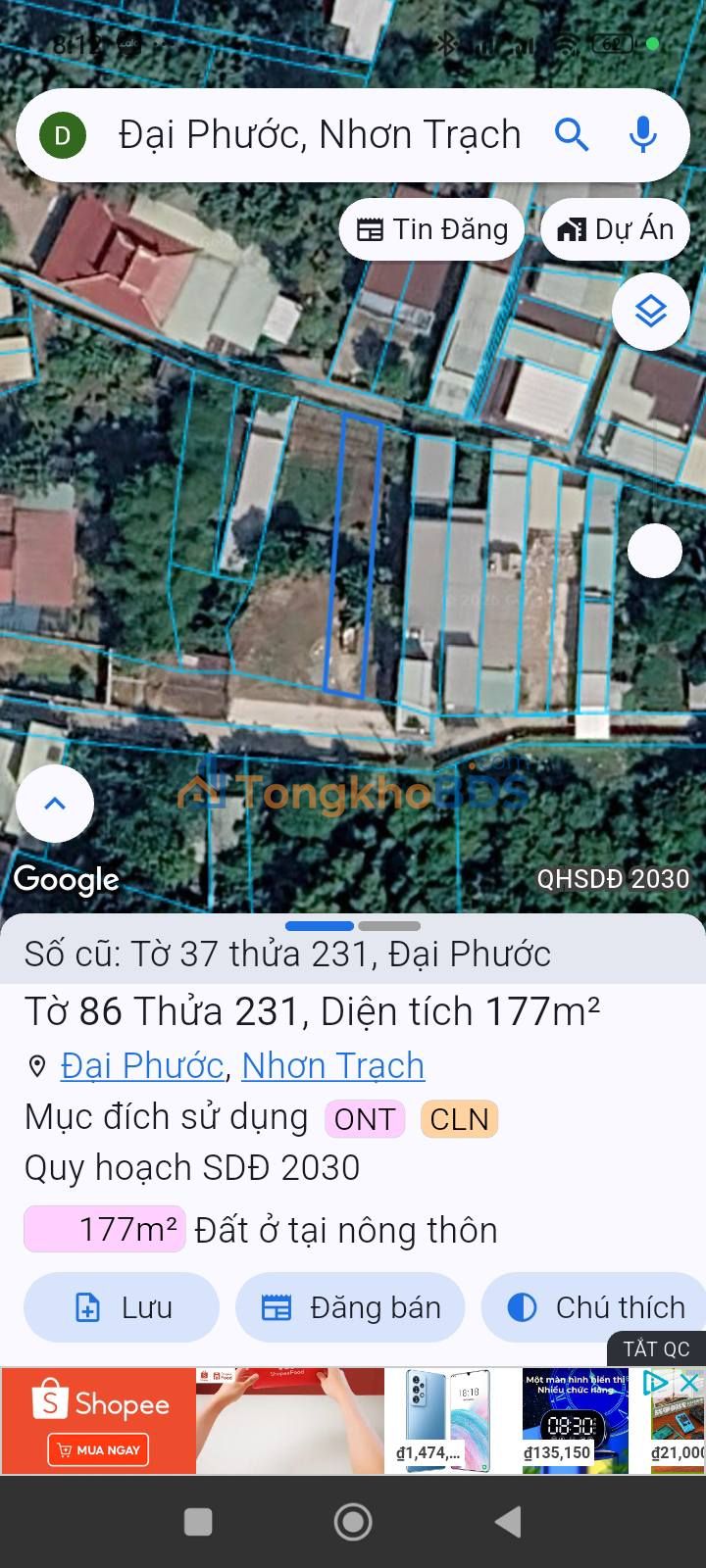 Đất nền Đại Phước 177m² 2 tỷ - Tiềm năng tăng giá