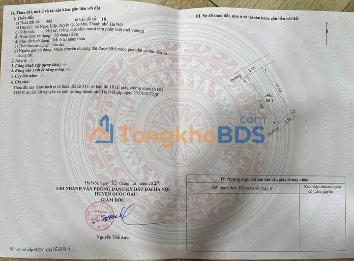 Bán Đất 98m² Thụy Phương, Bắc Từ Liêm - Tiềm Năng Vượt Trội