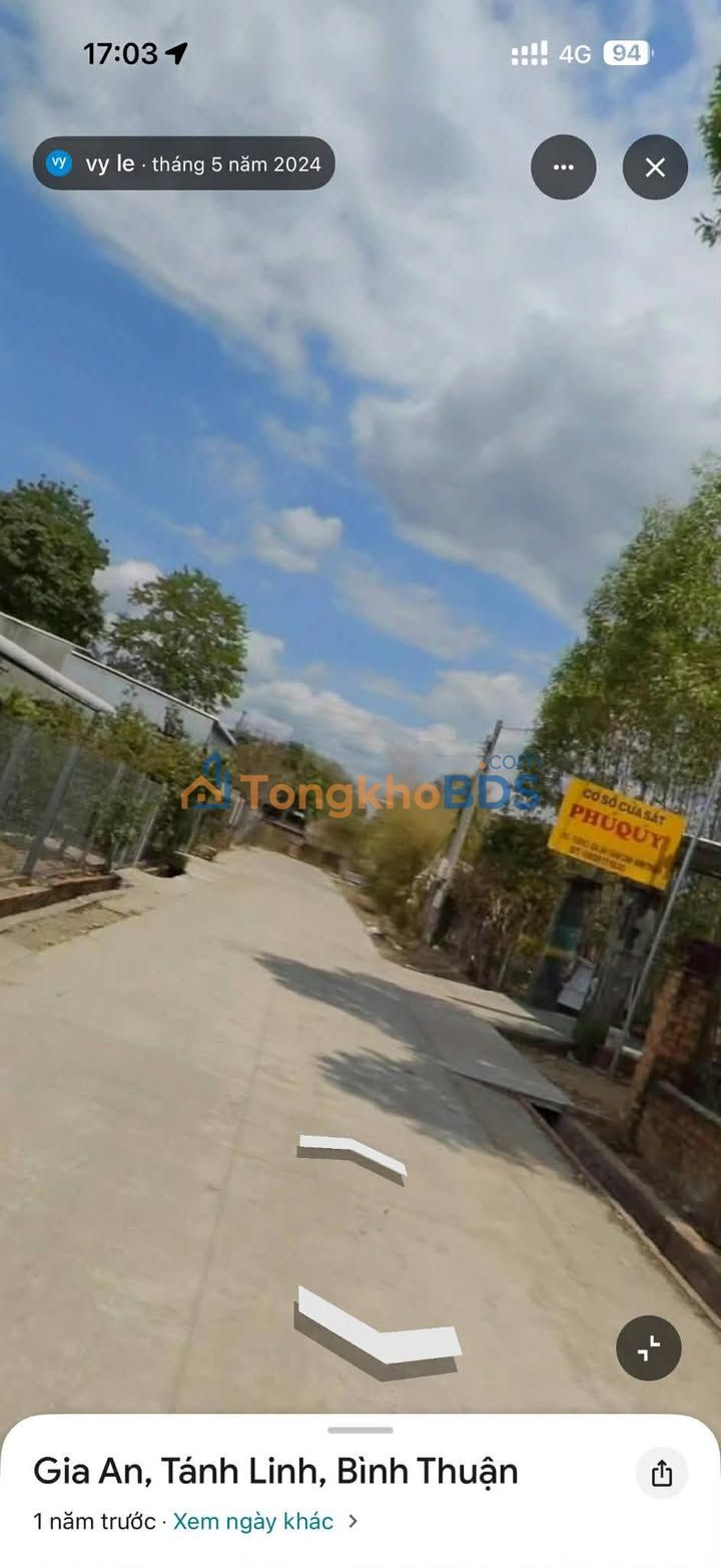 Bán gấp đất sổ hồng 125m² Thôn 3 Gia An, Tánh Linh - Giá 850 triệu