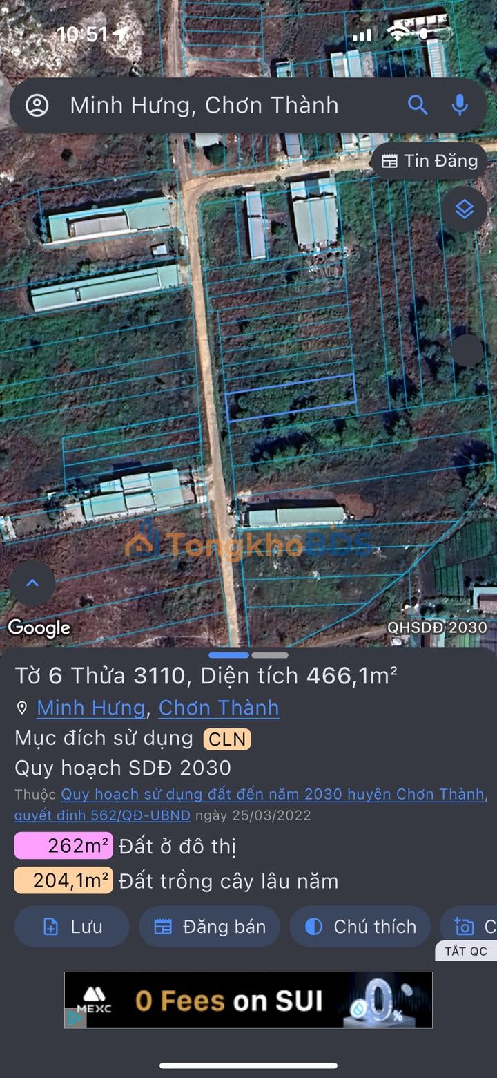 Bán Gấp Đất Mặt Tiền 470m² Minh Hưng, Bình Phước - Giá 1 Tỷ