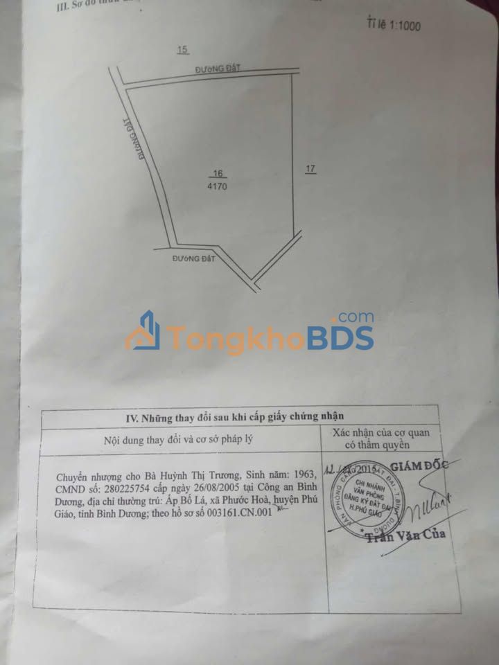 Đất 4000m² 3 mặt tiền Bắc Tân Uyên - Giá 2 tỷ F0