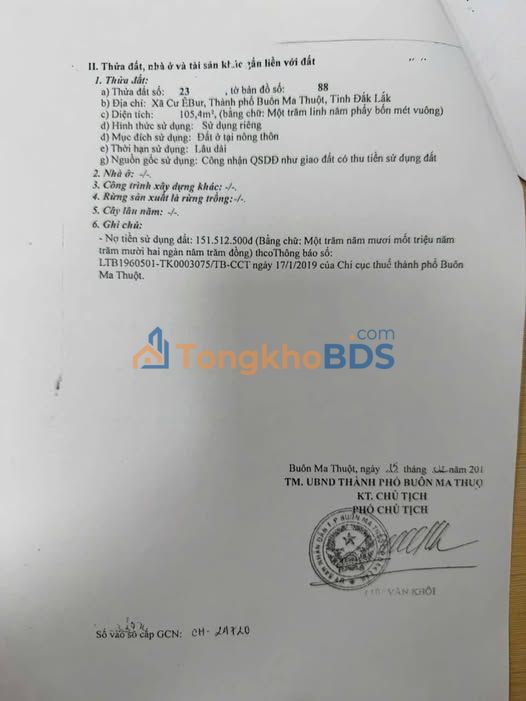 Mặt tiền Tỉnh lộ 5, Buôn Đôn - 270m² Kinh doanh/Đầu tư