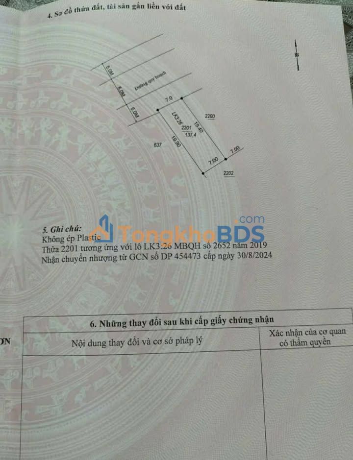 Đất Nền Đông Sơn 137m² - Mặt Tiền 7m - Giá 1.6 Tỷ Vừa Ra Sổ