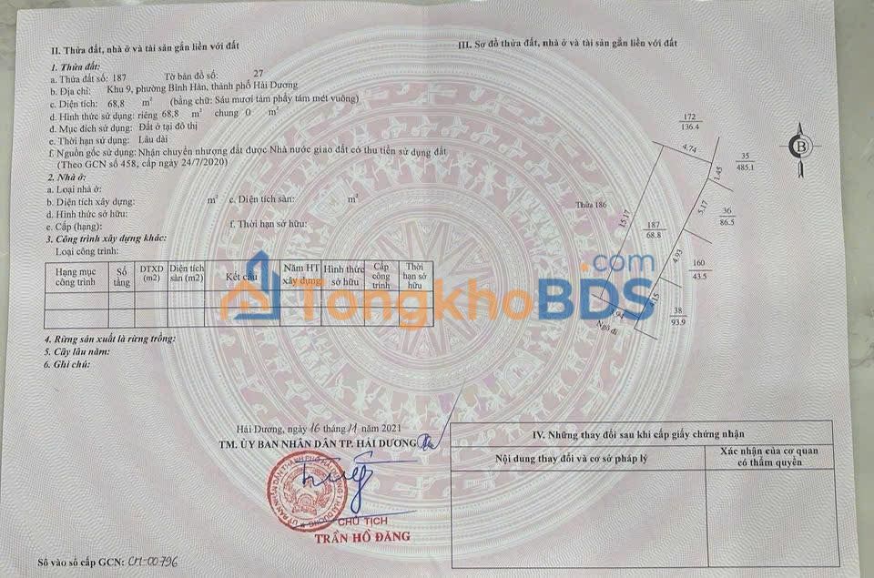 Đất nền Phố Cựu Khê 68.8m² giá 1.6 tỷ - Pháp lý rõ ràng