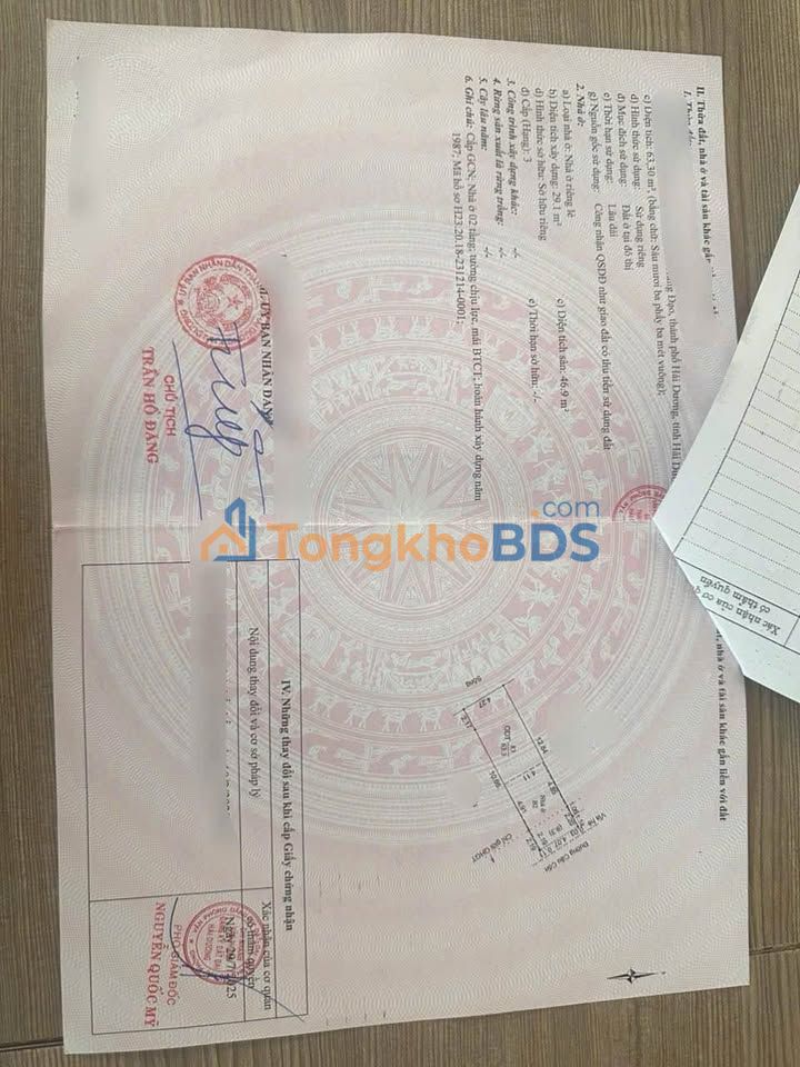 Bán Đất Tặng Nhà 2 Tầng Mặt Phố Cầu Cốn, TP Hải Dương - 63.3m²