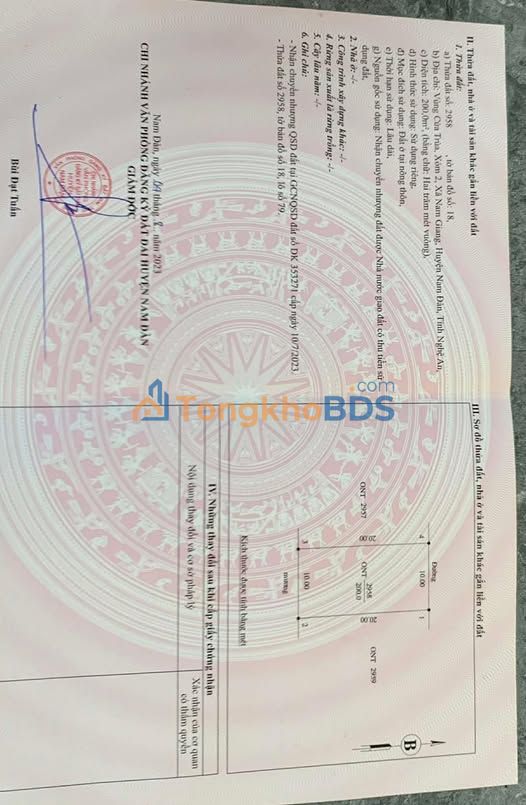 Đất Nền Cửa Chùa Nam Giang 200m² - Sổ Đỏ Rõ Ràng, Giá Đầu Tư 3 Tỷ