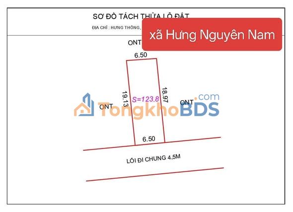 Đất Hưng Nguyên Nghệ An 124m² - Sổ Đỏ Full Thổ Cư, Giá 1 Tỷ 0xx