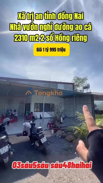 Nhà vườn Trị An 2310m2 1.995 tỷ - Sổ hồng rõ ràng