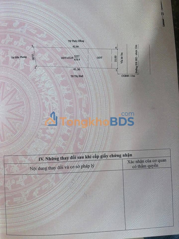 Đất DX 002 Phú Mỹ Thủ Dầu Một 420m² - Đường to ô tô