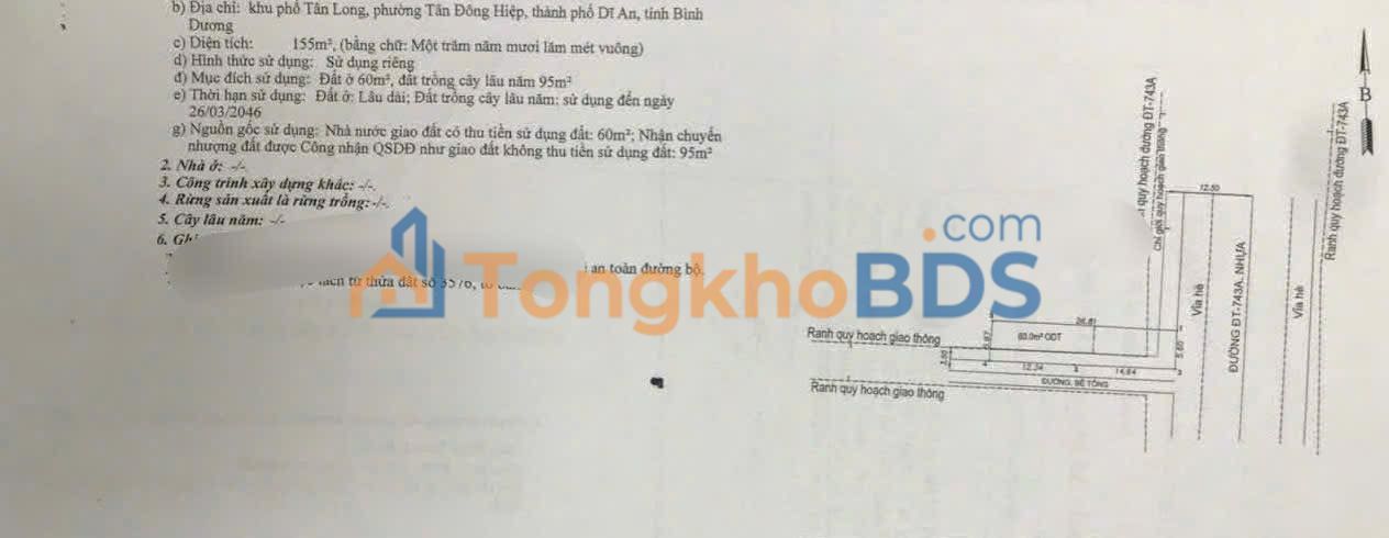 Nhà phố DT 743A Dĩ An 390m² 22 tỷ - Cho thuê ngay