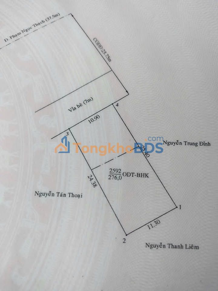 Đất nền Phạm Ngọc Thạch TP Thủ Dầu Một 286m² Sổ đỏ chính chủ