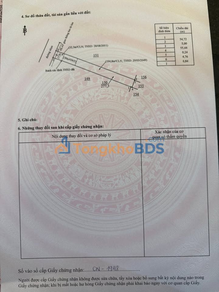 Đất Nền Bàu Bàng 277m² Sổ Hồng Riêng - Giá Đầu Tư Hời