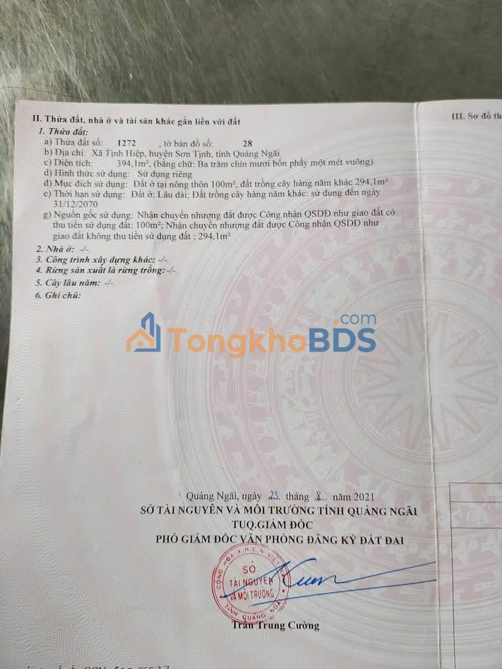 Đất Vườn Tịnh Hiệp 400m² - Hơn 200 Triệu, Sẵn Sàng Xây Dựng