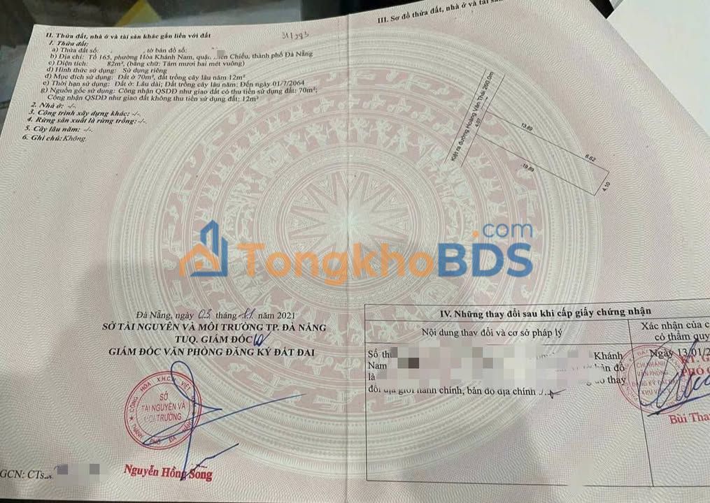 Đất K342 Hoàng Văn Thái, Hòa Vang 82m² 2.7 tỷ - Sổ đỏ chính chủ