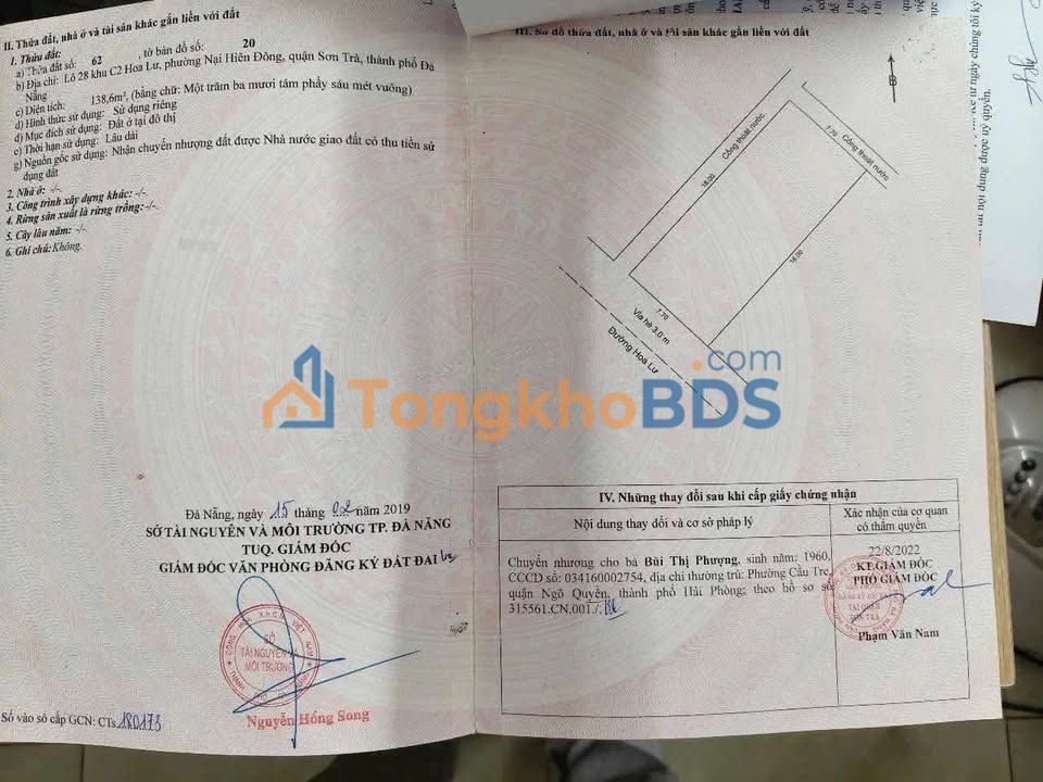 Đất Vàng Đường Hoa Lư, Đà Nẵng - 138.6m² - Sổ Đỏ Sẵn Sàng