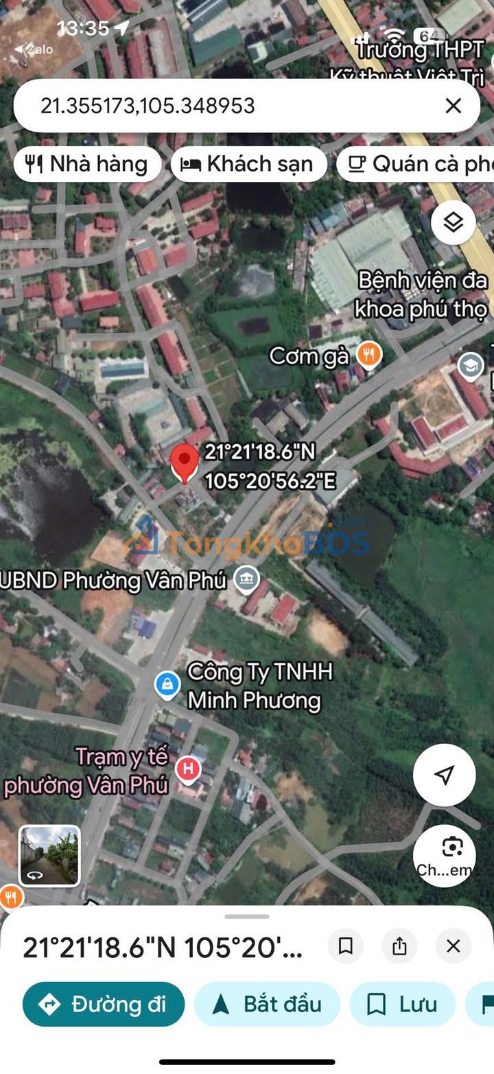 Bán Đất Nền 99.4m² Thổ Cư Đẹp Phường Vân Phú, Việt Trì - Giá 2.6 Tỷ