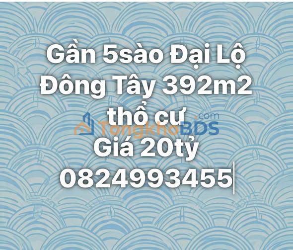 Đất nền 4924m² Đại Lộ Đông Tây, BMT - Sổ đỏ sẵn sàng, giá 20 tỷ