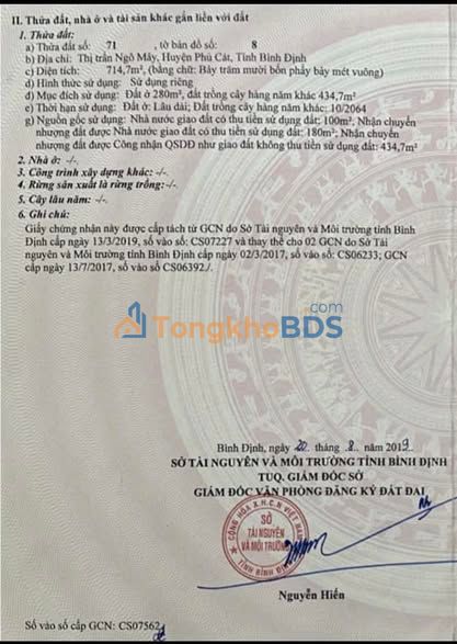 Cho thuê đất mặt tiền Ngô Mây, Phù Cát - 714.7m² kinh doanh đắc địa