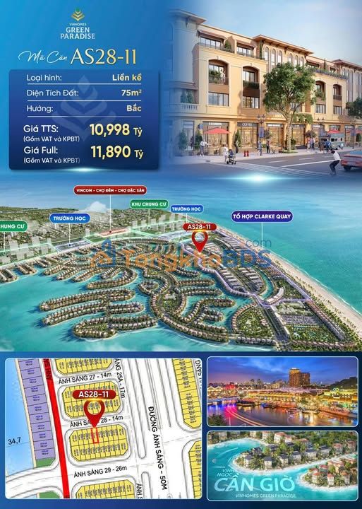 Nhà phố liền kề AS28-11 Quận 11 - 75m² - 10.99 Tỷ - Sẵn Sàng Vào Ở Ngay