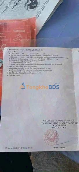 Đất Sổ Hồng Riêng An Thới Đông Cần Giờ - 700m² Giá Tốt