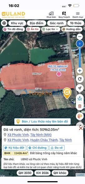 Đất Vườn Mặt Tiền DT788 Châu Thành, Tây Ninh 60.000m² - Giá Đầu Tư 18.4 Tỷ