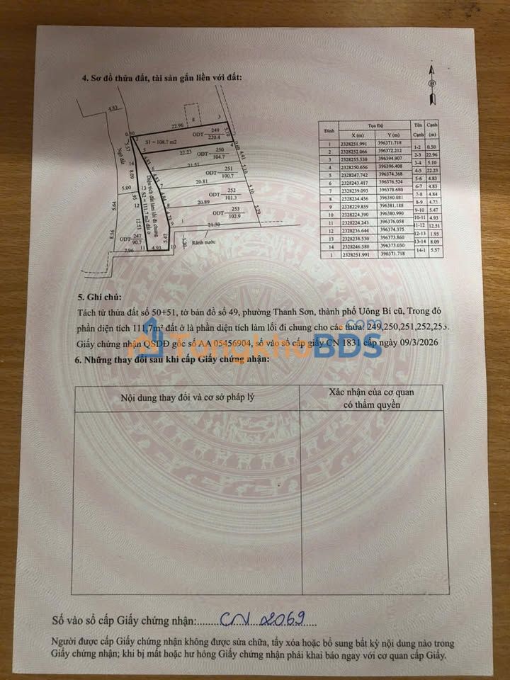 Đất nền Khu 8 Thanh Sơn 108m² 8xx triệu - Sổ hồng chính chủ