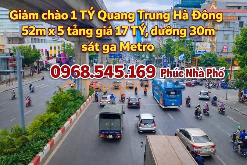 Nhà phố Quang Trung Hà Đông 52m² 17 tỷ – Chính chủ bán