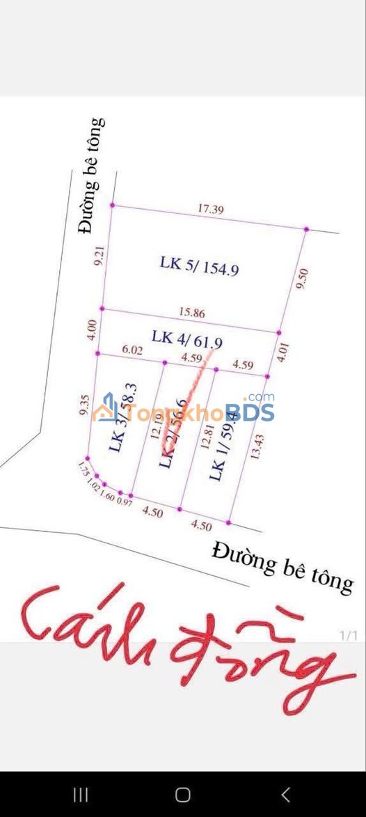 Đất nền Vân Đình 58.3m² - Lô góc vị trí đẹp, giá tốt