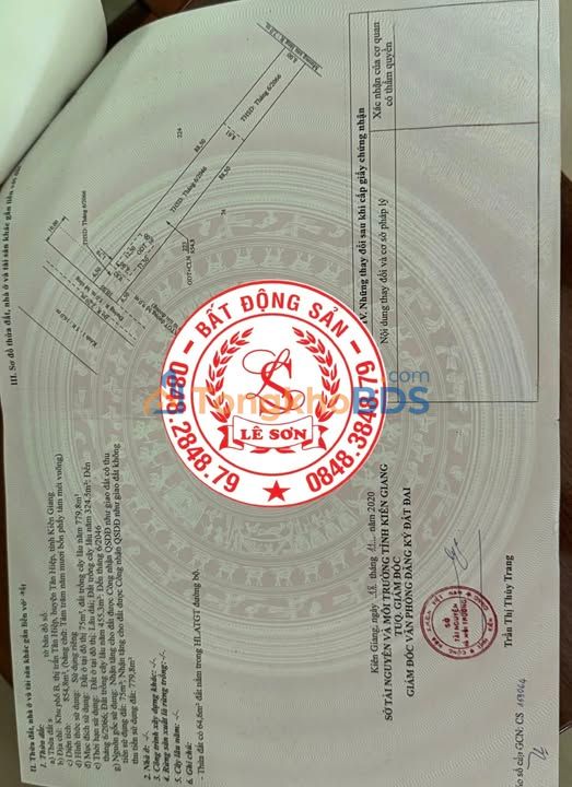 Đất nền Tân Hiệp B 854m²/2 tỷ - Pháp lý rõ ràng