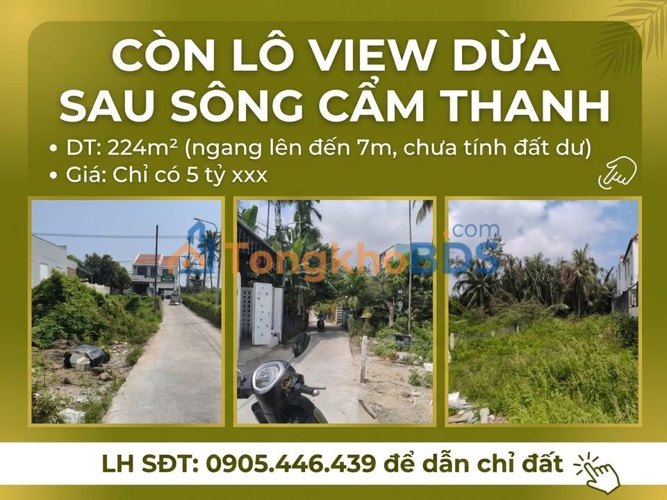 Đất nền Cẩm Thanh Hội An 224m² 5 tỷ - Tiềm năng tăng giá