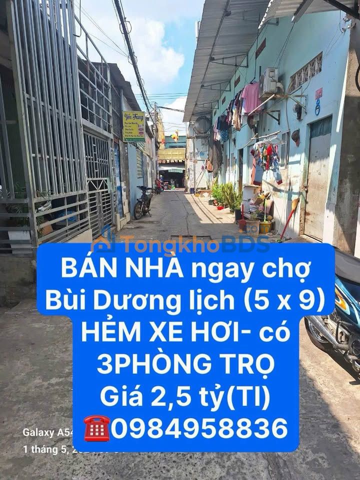 Nhà 46m² Bùi Dương Lịch, Bình Tân - Sát Chợ, Giá 2.5 Tỷ
