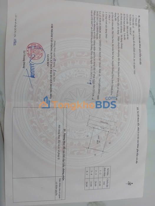 Bán đất 300m² trung tâm Bút Sơn, Thanh Hóa - Hướng Tây, ô tô tránh