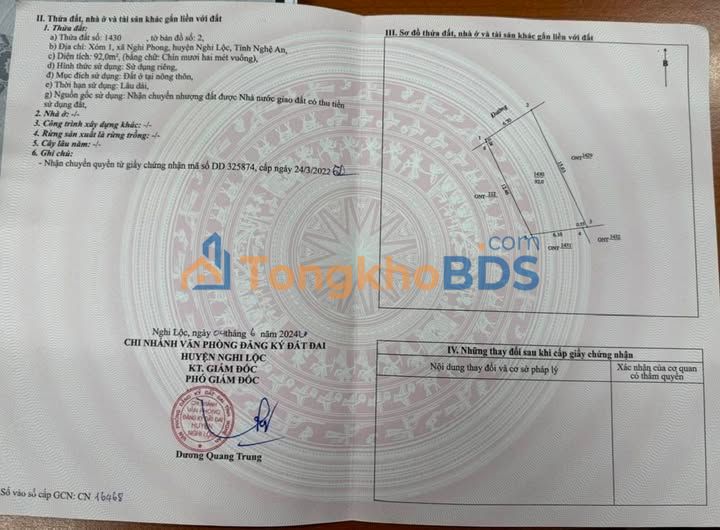 Đất nền Nghi Phong - 92m² - Sổ đỏ sẵn sàng - Gần QL46