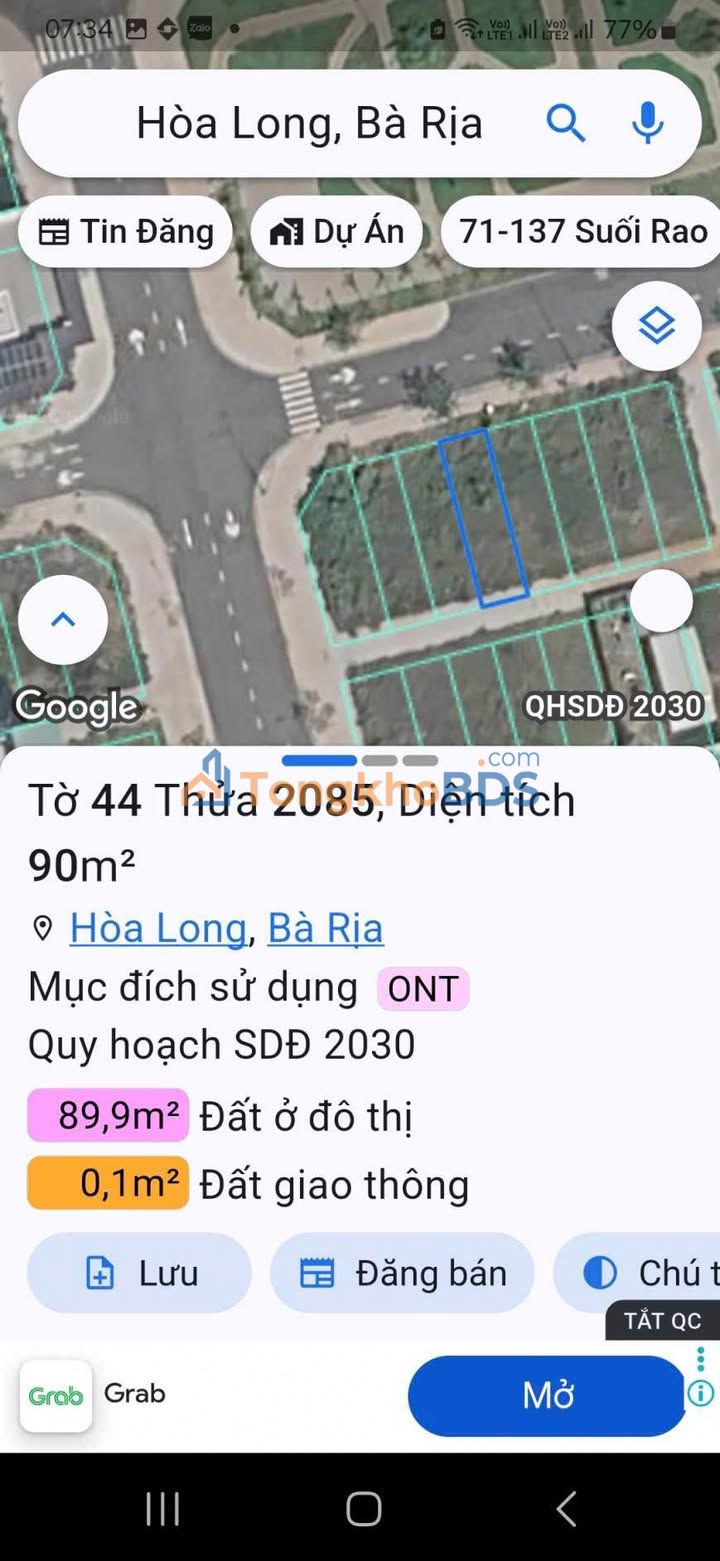 Bán Đất Nền Long Tâm, TP Bà Rịa - 90m² - Giá 2.69 Tỷ