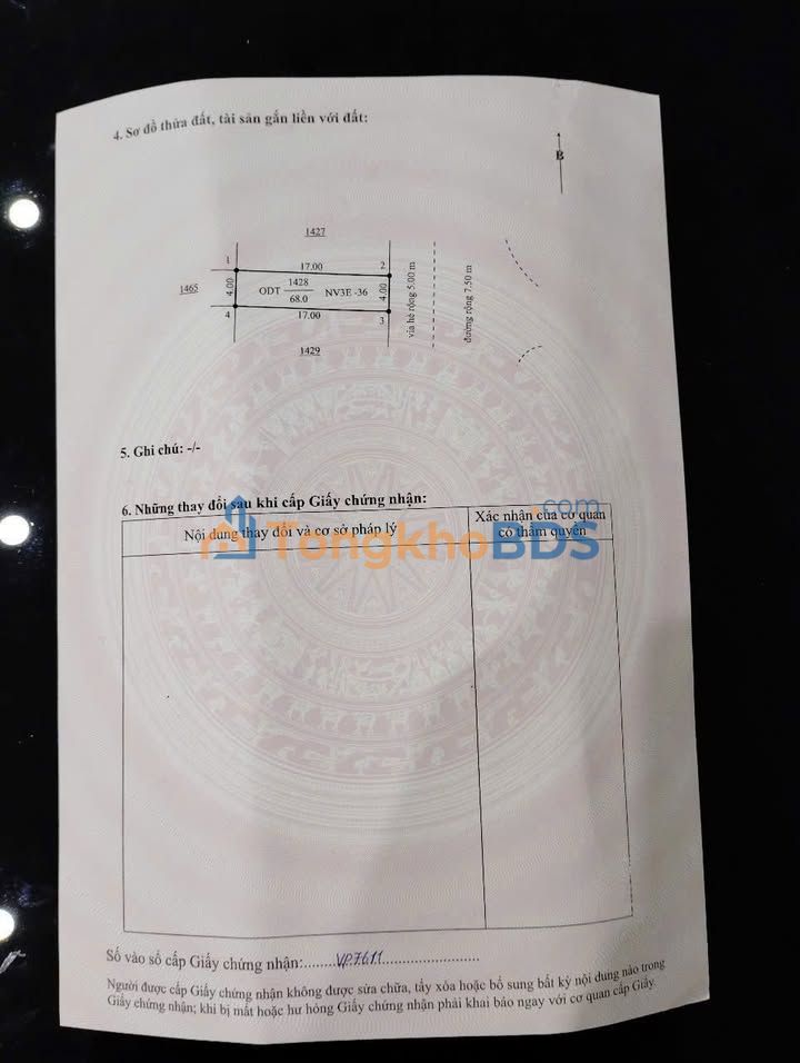 Đất nền NV3E.36, TP Hải Dương - 68m², Hướng Đông, Gần Aeon Mall