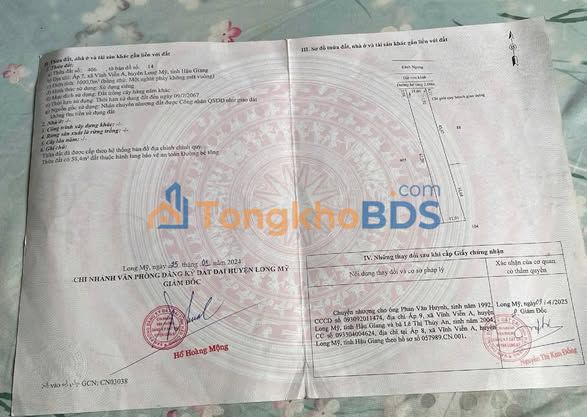 Bán Đất Nền 1000m² Vĩnh Viễn A, Hậu Giang - Giá Tốt 280 Triệu