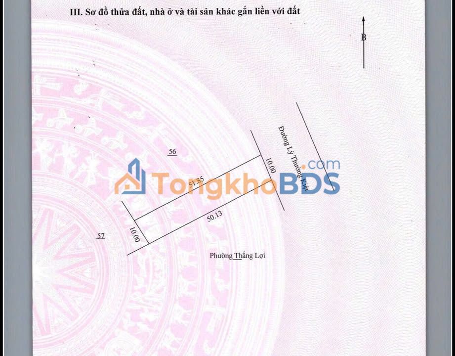 Đất Mặt Tiền Lý Thường Kiệt, Pleiku - 510m² Sổ Hồng, Giá 2.8 Tỷ