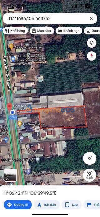 Đất MT DT741, Bến Cát 5467m² - Sổ Hồng, Giá Tốt