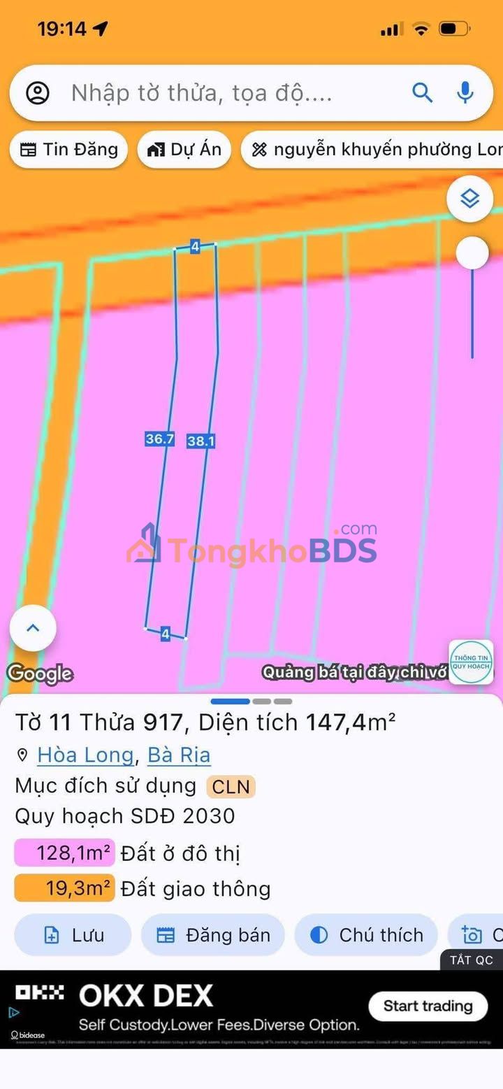 Đất nền Tỉnh lộ 52 Bà Rịa 147m² 2.7 tỷ - Sổ đỏ chính chủ