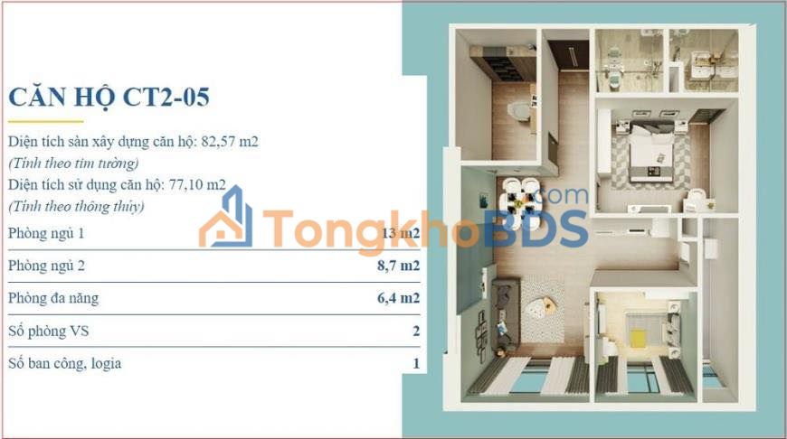 Bán Căn Hộ 77m² View Hồ Linh Đàm - Sổ Đỏ Sẵn Sàng Giao Dịch Giá 5.9 Tỷ